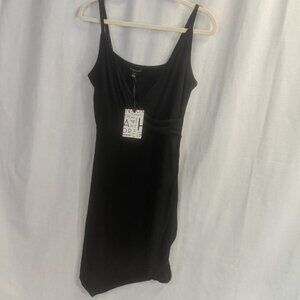 NWT 41 HAWTHORN Fraidy Knit Surplice Dress Black Summer Size Large